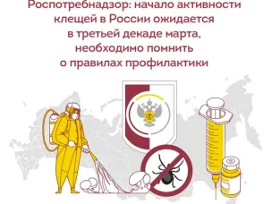 Начало активности клещей в России