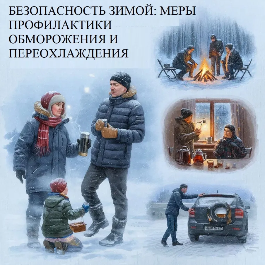 Безопасность зимой: меры профилактики обморожения и переохлаждения