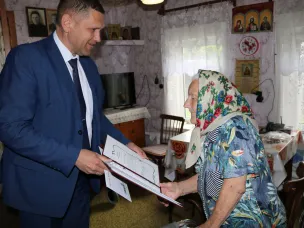 Поздравление долгожителя нашего округа, ветерана Великой Отечественной войны