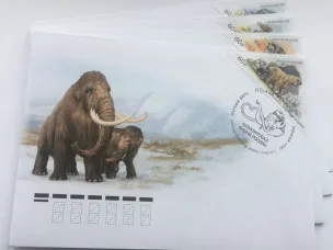 В почтовое обращение выходят марки и штемпель, посвящённые мамонтовой фауне