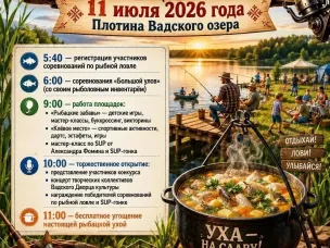 11 июля в Вадском округе пройдет фестиваль, посвященный Дню рыбака