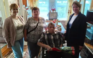 Чествование юбиляра в с. Петлино: 90 лет ветерану труда Михаилу Александровичу Молеву