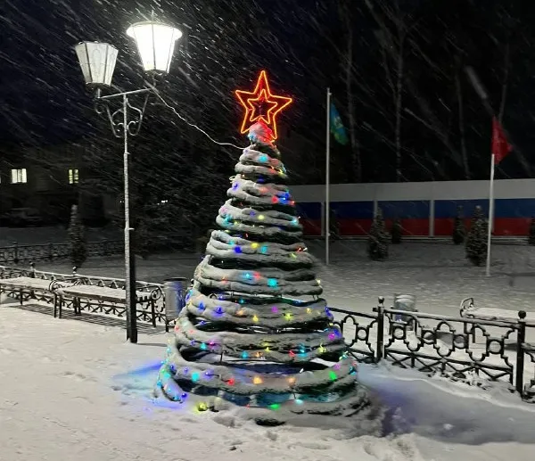 Украшение с. Вад к Новому году