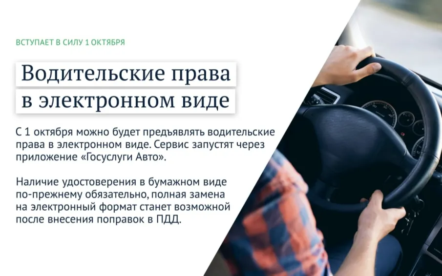 Электронные водительские удостоверения стали действовать в России