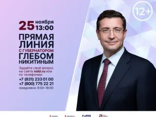 Прямая линия с Глебом Никитиным состоится 25 ноября