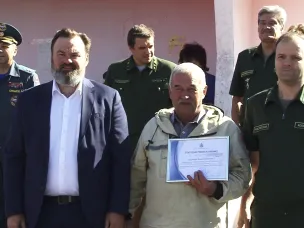 В Нижегородской области наградили участников борьбы с пожарами в Воротынском округе