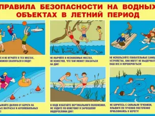 Правила безопасности на водных объектах в летний период