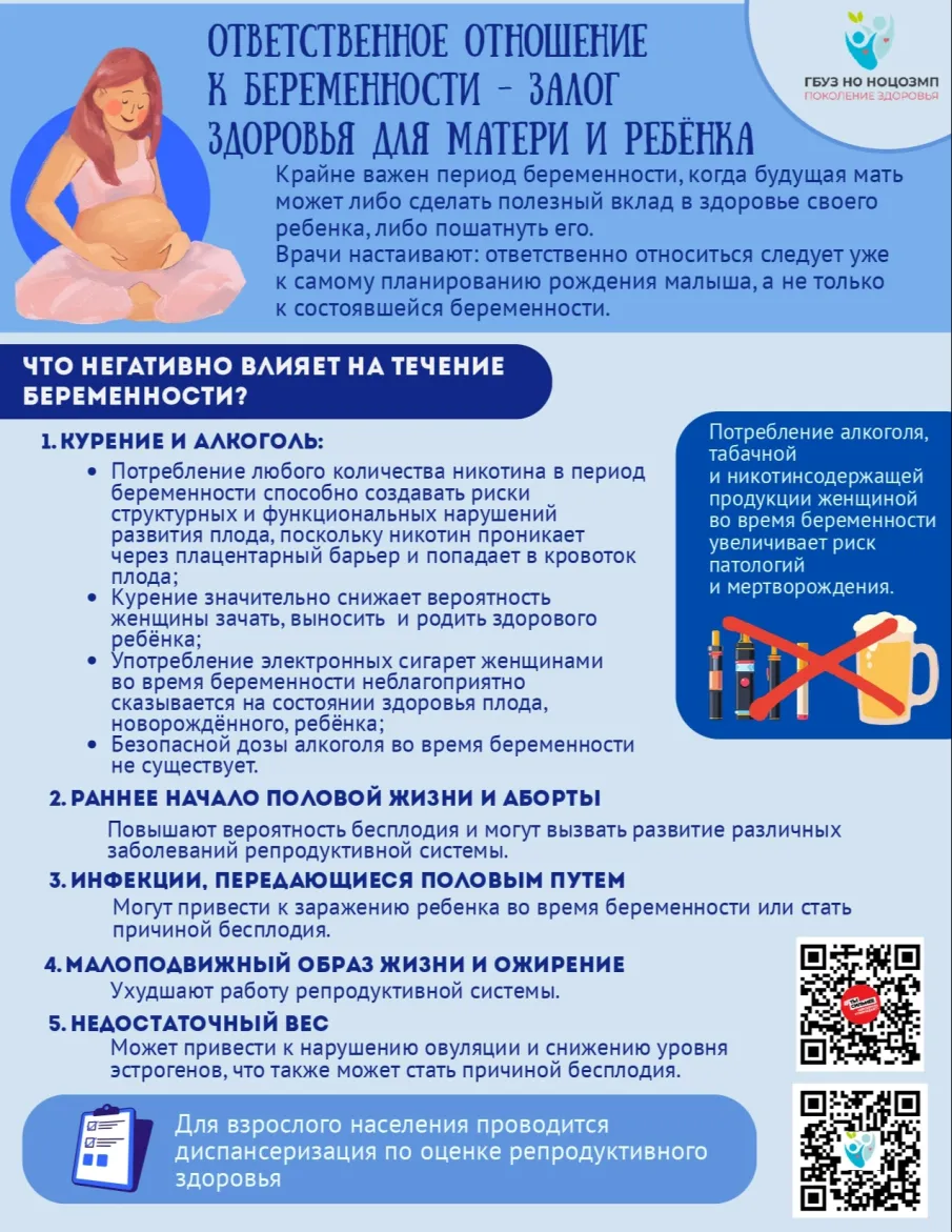 Ответственное отношение к беременности – залог здоровья малыша