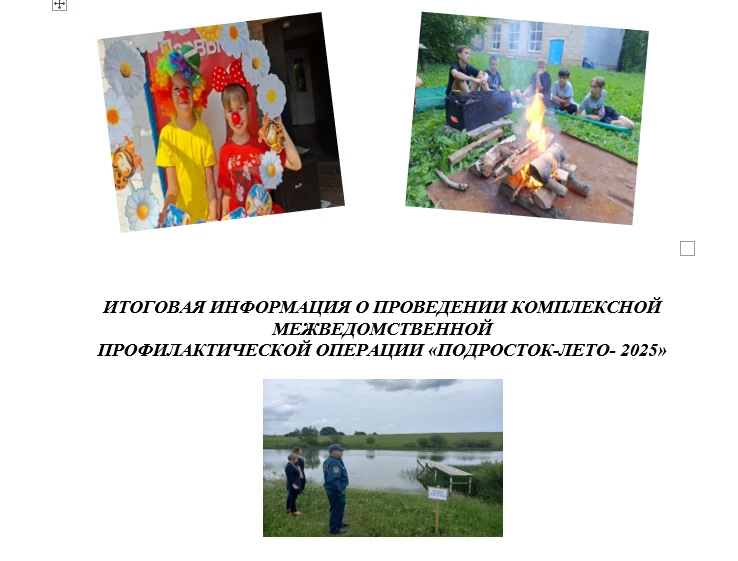 ИТОГОВАЯ ИНФОРМАЦИЯ   о  проведении комплексной межведомственной  профилактической операции «Подросток-Лето-2025» в Вадском муниципальном округе